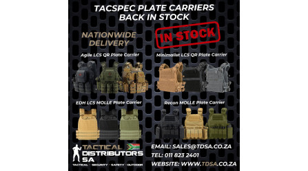 New TacSpec Plate Carrier and Accessories Shipment has Just Arrived!